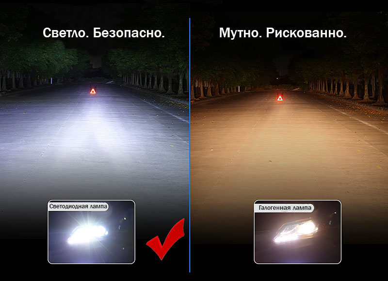 Комплект автомобильных светодиодных ламп CARCAM H9 35 Вт/2шт