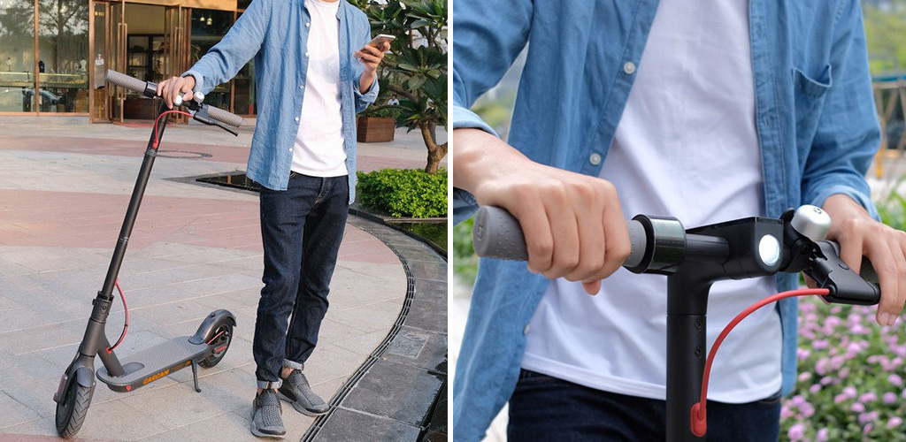 CARCAM Electric Scooter - Удобные рукоятки руля