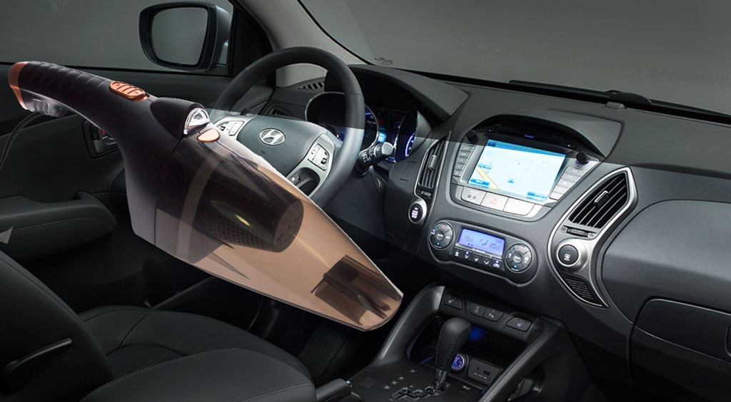 Автомобильный пылесос CARCAM Vacuum-2 black - LED-фонарик