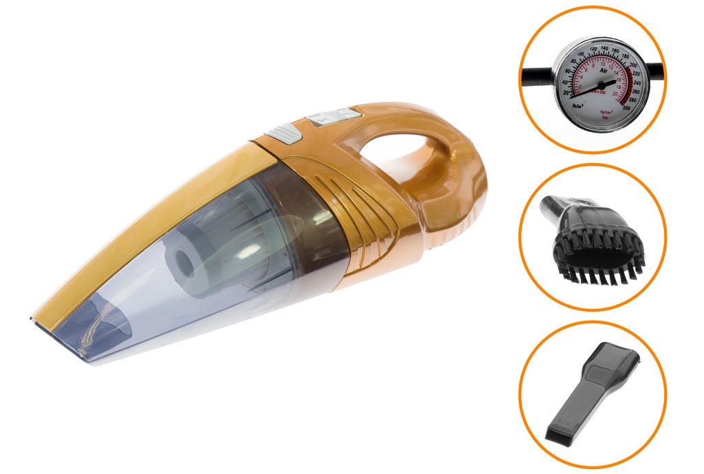 Компактный автомобильный пылесос для сухой и влажной уборки салона CARCAM Vacuum-5