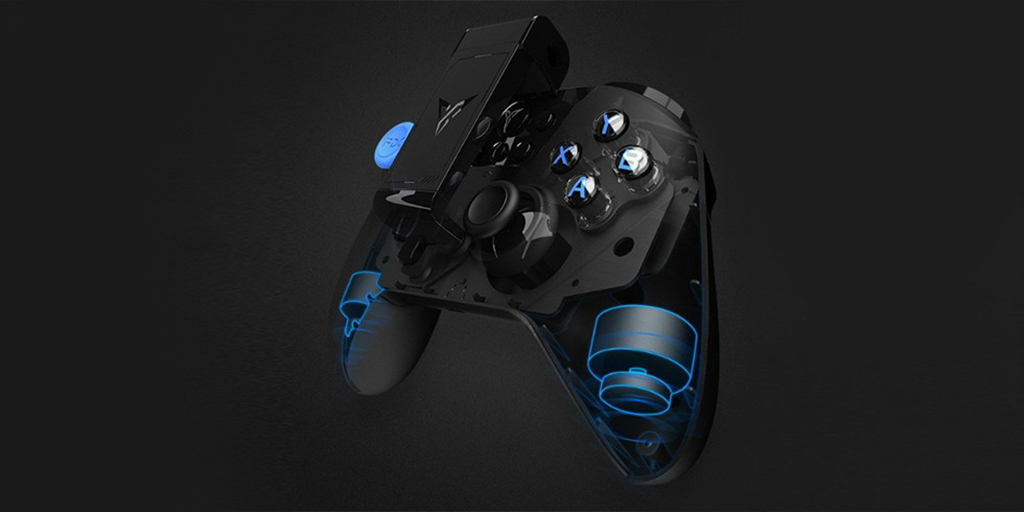 Xiaomi Feat Black Knight X8pro Gamepad встроены электромоторы, которое создают вибрацию