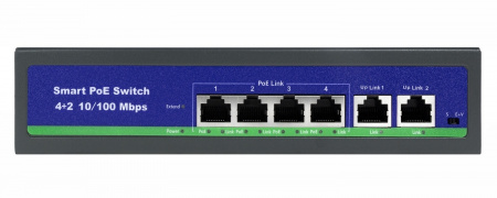 Купить CARCAM Standard 4+2 10/100Mbps AI PoE Switch (ССF0420FBLC)