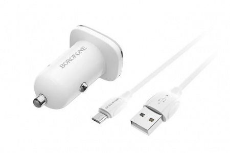 Купить Borofone BZ12m АЗУ 2USB 2.4A для micro USB Белый