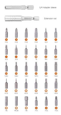 Купить Xiaomi Cordless Electric Screwdriver Set 35in1 (XM882047) Gray