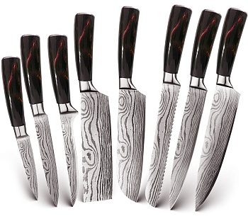 Купить Xiaomi Spetime 8-Pieces Kitchen Knife Set Red (RE01KN8)