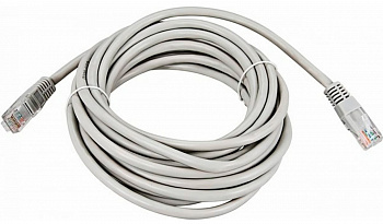 Купить Патч-корд UTP 5e кат. литой 5 м СЕРЫЙ REXANT (18-1007)