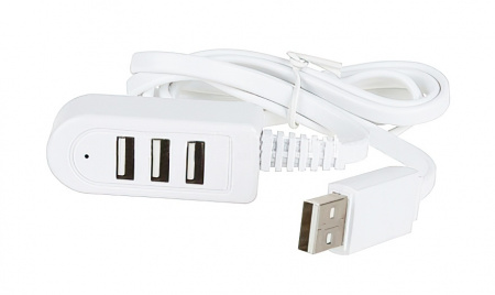 Купить USB hub на 3 порта 0.3м белый