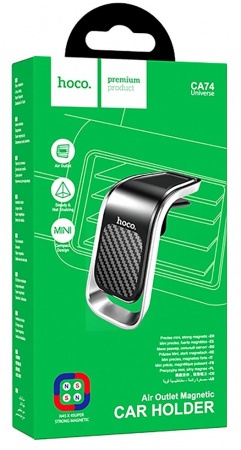 Держатель авто магнитный Hoco CA74 Black Silver для телефона