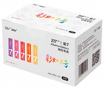 Купить Xiaomi ZMI Alkaline Rainbow AAA (LR03) 40pcs