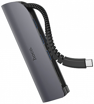 Купить Type-C хаб HOCO HB17 Easy connect (USB3.0-3+SD+TF)
