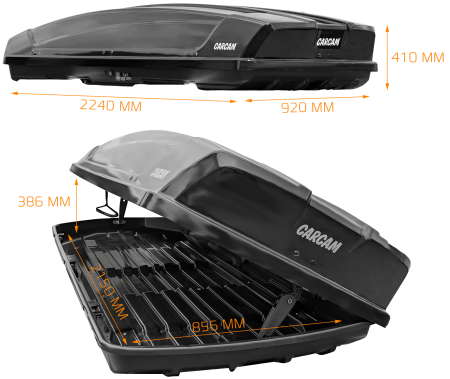 Купить CARCAM ROOF BOX 850L (CC3023) Black