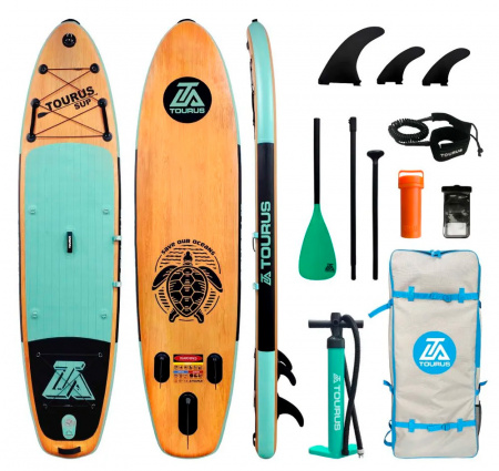 Купить Tourus Inflatable SUP Board 335x84x15cm Green and Wood, TS-WG01