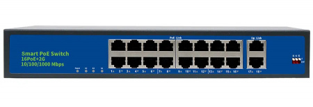 Купить CARCAM 16+2 Uplink Gigabit PoE Switch (ССF1620GBLA)