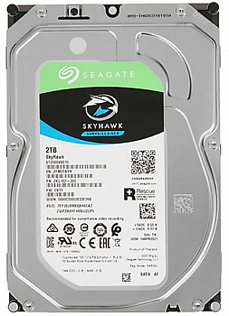 Купить Seagate Skyhawk ST2000VX015, 2ТБ, HDD, SATA III, 3.5"