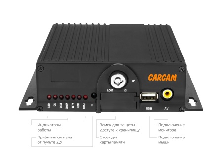 Купить Комплект мониторинга транспорта CARCAM MVR KIT 4422/141X4/DC-BNCX20