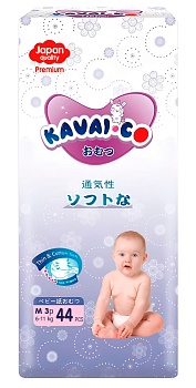 Kavai-Co Baby Disposable Diapers M 6-11kg (44 Pcs)