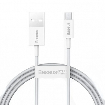 Купить Baseus Superior Series Fast Charging, USB - MicroUSB, 2А, 2 м, White (CAMYS-A02)