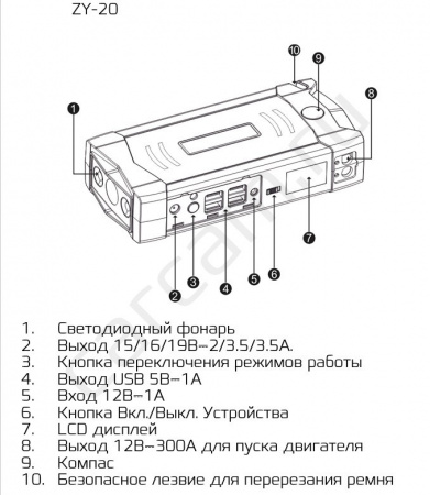 Купить CARCAM JUMP STARTER ZY-20