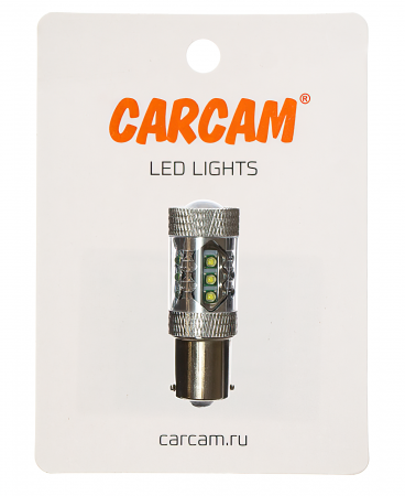 Купить CARCAM P21W-1156-80W белый свет