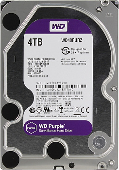Купить WD Purple WD40PURZ, 4ТБ, HDD, SATA III, 3.5"