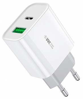 Купить Wekome MaxSpeed Type-C + USB Fast Charger 20W (WP-U53) White