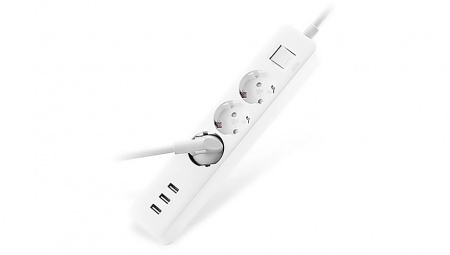 Купить Xiaomi Mi Power Strip (3 розетки +3 USB порта) (XMCXB04QM) White