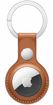 Купить WIWU Leather Key Ring for AirTag Brown