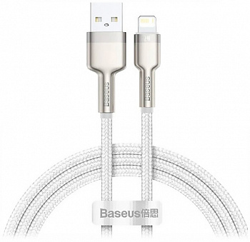 Купить Baseus Cafule Series Metal Data Cable USB 2.0 - Lightning 2.4A 1м White (CALJK-A02)
