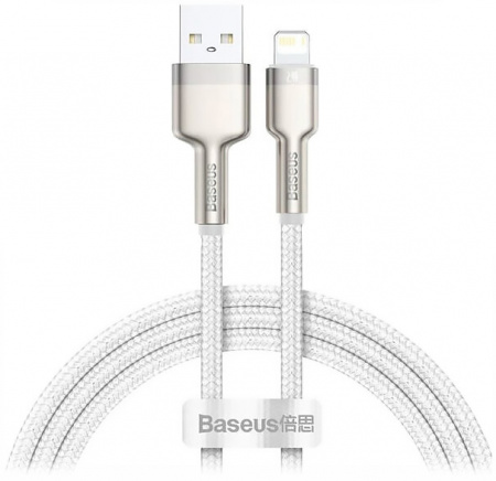 Купить Baseus Cafule Series Metal Data Cable USB 2.0 - Lightning 2.4A 1м White (CALJK-A02)