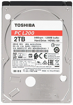 Купить Toshiba L200 HDWL120UZSVA, 2ТБ, HDD, SATA III, 2.5"