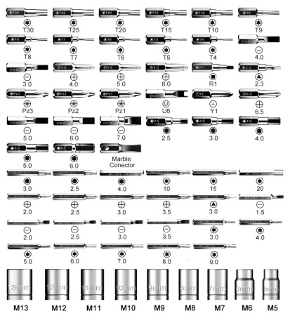 Купить JAKEMY Screwdriver Toolkit 69 In 1 (JM-6111)