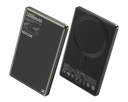 Купить Wekome Blade Ultra-Thin Magnetic Wireless Power Bank 15W 5000 mAh Type-C (WP-82) Tarnish