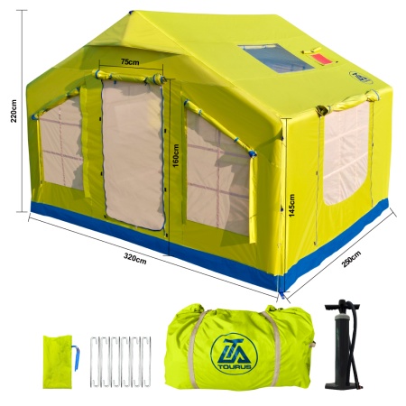 Купить Tourus Inflatable Camping Tent 320×250×220cm Yellow and Blue TS-IT06
