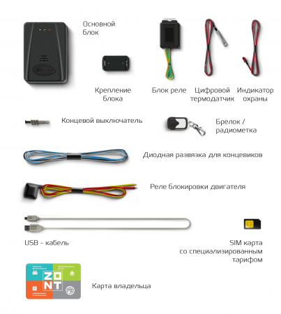 Купить Автосигнализация ZONT ZTC-720