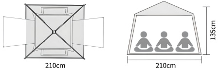 Купить Camping Tent 089 Four Corner Hall