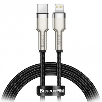 Купить Baseus Cafule Series Metal Data Cable Type-C to iP PD 20W 1m Black (CATLJK-A01)