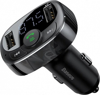 Купить Baseus T-Typed MP3 Car Charger S-09A Black (CCTM-01)