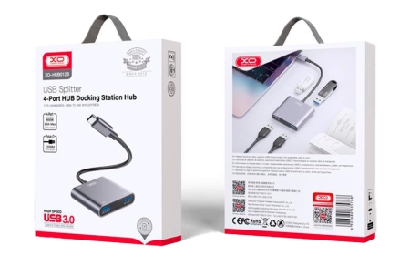 Купить XO USB Splitter 4-Port HUB Docking Station Hub (XO-HUB012B)