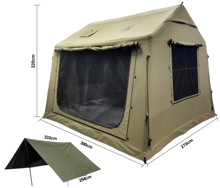 Купить Tourus Inflatable Camping Tent 300×270×220cm Navy Green TS-IT07