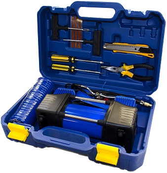 Купить Car Air Сompressor Kit 2 in 1 Blue