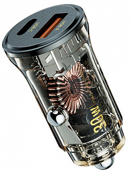 Купить Wekome Vanguard Series Fast Car Charger 30W USB A+C (WP-C41) Black