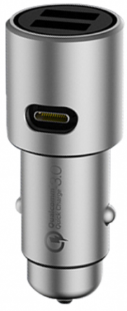 Купить Xiaomi Car Charger QC 3.0 2USB Type-C (CZCDQ02ZM)