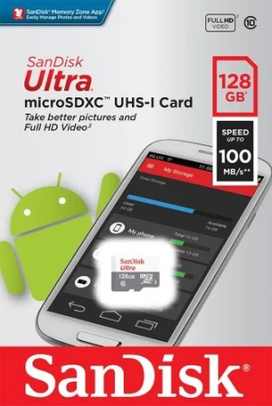 Купить SanDisk Ultra 128Gb microSDXC Class 10 (SDSQUNR-128G-GN6MN)