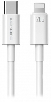 Купить Wekome Origin Series Fast Data Cable Type-C to Lighting 1m 20W (WDC-168) White