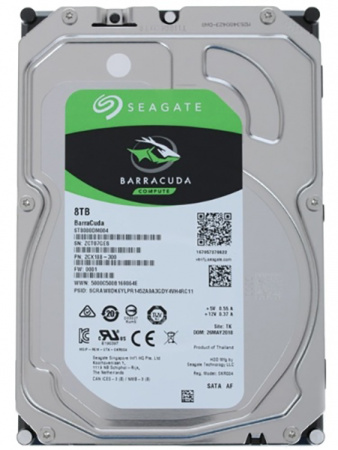 Купить Seagate Barracuda ST8000DM004, 8ТБ, HDD, SATA III, 3.5"