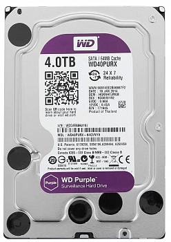 Купить WD HDD 4TB, SATA III, 3.5" (WD40PURX)