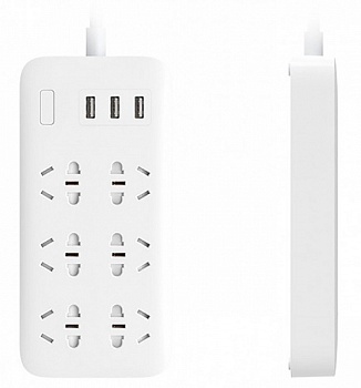 Xiaomi Mi Power Strip (6 розеток+3 USB порта) - White