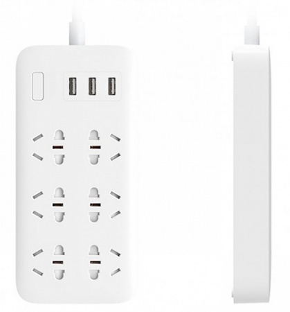 Купить Xiaomi Mi Power Strip (6 розеток+3 USB порта) White