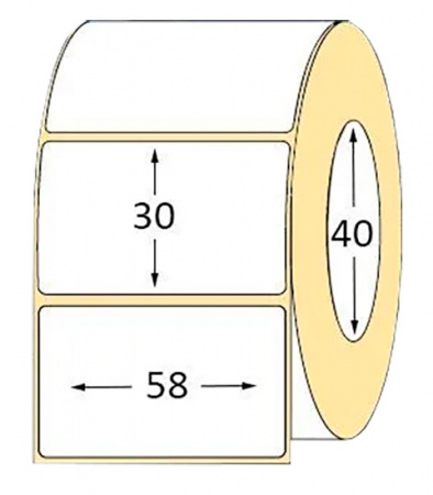 Купить Xprinter Thermal Label Sticker Roll Eco, 58*30мм, втулка 40мм, 900шт 