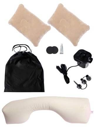 Купить CARCAM Inflatable Auto Airbed, Two Pillows, Auto Air Pump, Repair Kit, 175x155 cm. (CCMTE134) Beige